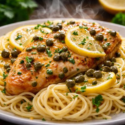Image of Chicken Piccata with Angel Hair Pasta