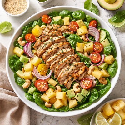 Image of Chicken Pineapple Spinach Salad