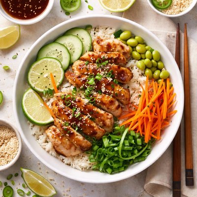 Image of Chicken Ponzu Over Rice