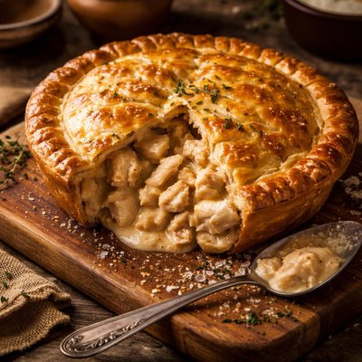 Image of Chicken Pot Pie Without Vegetables