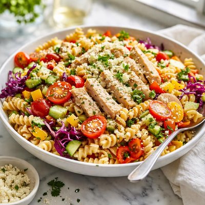 Image of Chicken Rainbow Pasta Salad