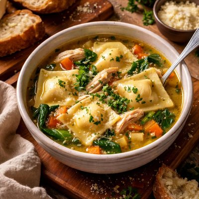 Image of Chicken Ravioli Soup
