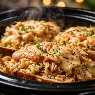 Image of Chicken Reuben Sandwiches in a Crock Pot