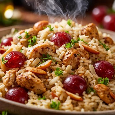Image of Chicken Rice and Grape Pilaf
