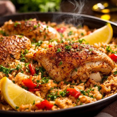 Image of Chicken Rice and Spices Bake