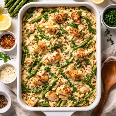 Image of Chicken Rice Asparagus Casserole