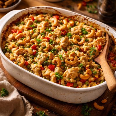 Image of Chicken Rice Casserole with Cashews