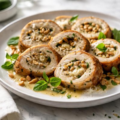 Image of Chicken Roulade with Asiago and Pine Nuts
