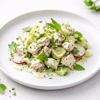 Image of Chicken Salad in a Creamy Chive and Lovage Dressing