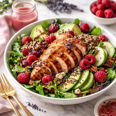 Image of Chicken Salad with Hint of Raspberry Lavender Vinaigrette