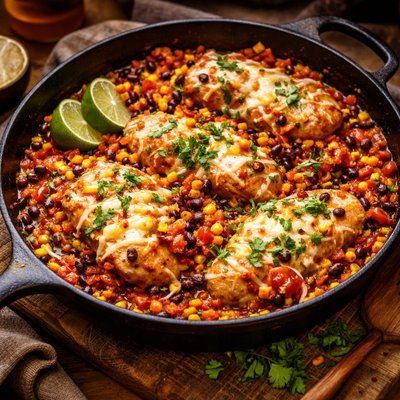 Image of Chicken Salsa Skillet Dump