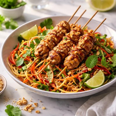 Image of Chicken Satay Noodle Salad