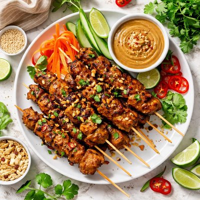 Image of Chicken Satay with Peanut Sauce