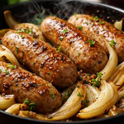Image of Chicken Sausage with Fennel and Onions