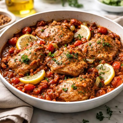 Image of Chicken Saute in Tomato Vinegar Sauce
