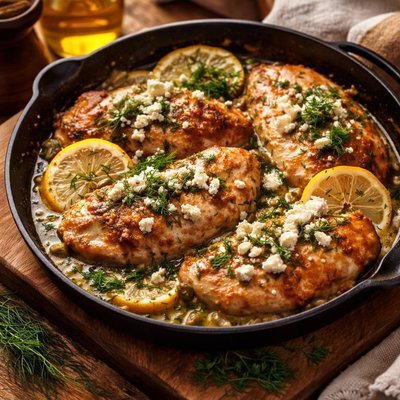 Image of Chicken Saute with Lemon Dill and Feta