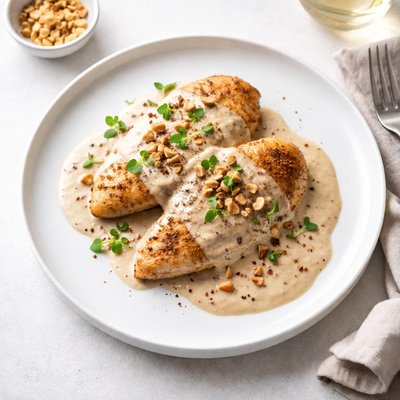 Image of Chicken Scaloppine with Hazelnut Cream Sauce
