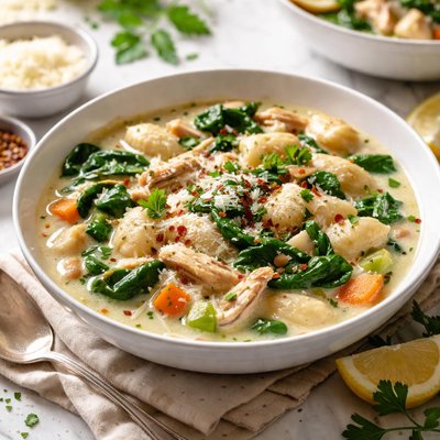 Image of Chicken Spinach Gnocchi Soup