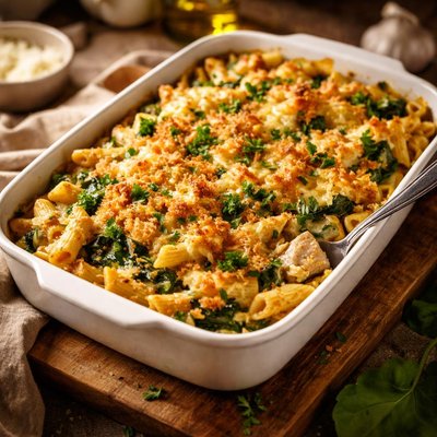 Image of Chicken Spinach Pasta Casserole