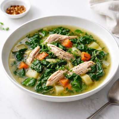 Image of Chicken Spinach Soup Paleo
