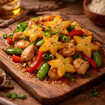 Image of Chicken Star Fruit Carambola Stir Fry