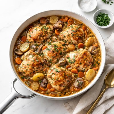 Image of Chicken Stew in a Skillet