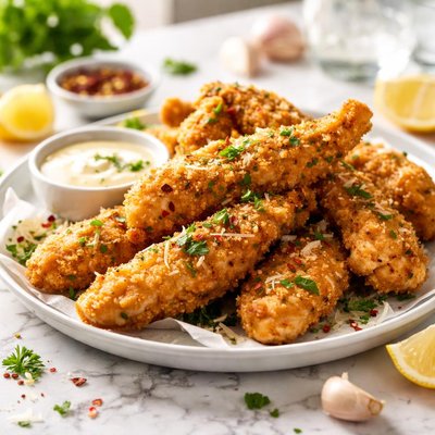Image of Chicken Strips with Garlic Butter