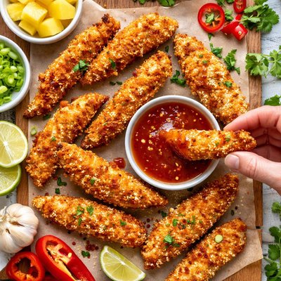 Image of Chicken Strips with Sweet and Sour Sauce