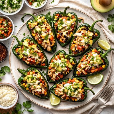 Image of Chicken Stuffed Poblano Peppers