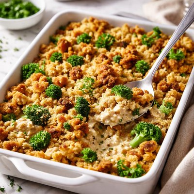 Image of Chicken Stuffing and Broccoli Casserole
