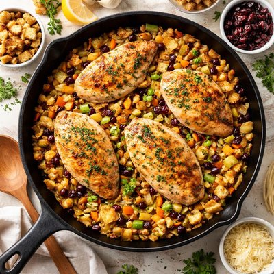 Image of Chicken Stuffing Skillet