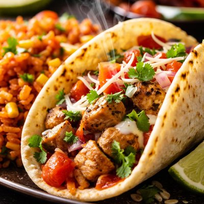 Image of Chicken Taco and Rice