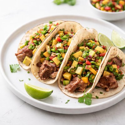 Image of Chicken Tacos with Mango Avocado Salsa