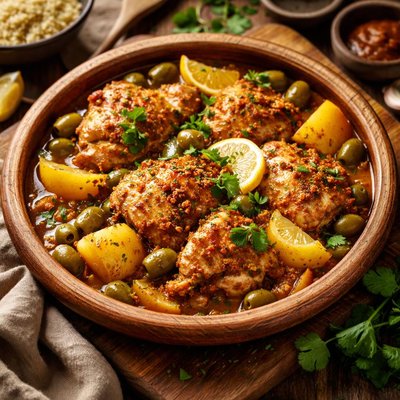 Image of Chicken Tagine with Preserved Lemon and Potatoes