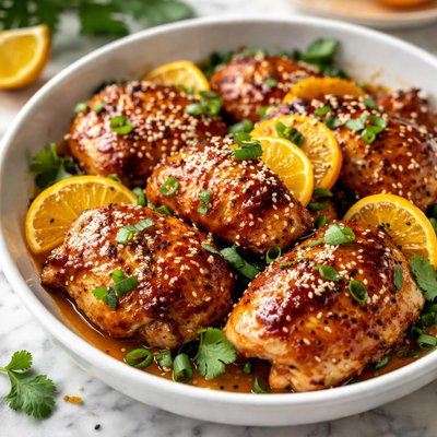 Image of Chicken Thighs in Asian Tangerine Marinade