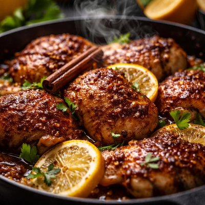 Image of Chicken Thighs with Cinnamon and Lemon