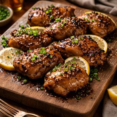 Image of Chicken Thighs with Soy Sauce and Lemon