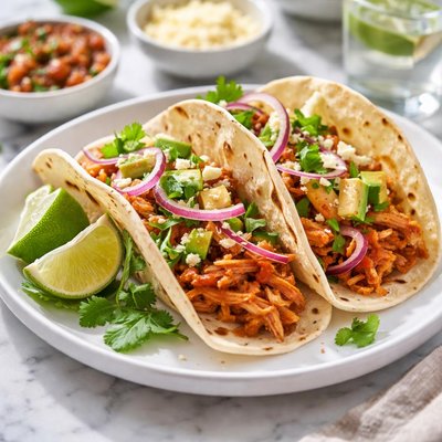 Image of Tacos de Pollo Tinga Sin Lácteos