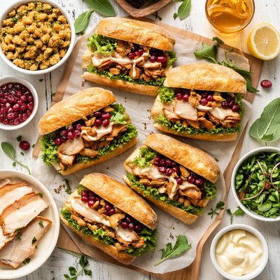 Image of Chicken Turkey Dressing Sandwiches
