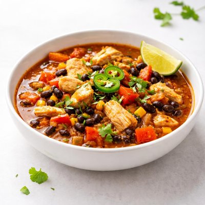Image of Chicken Vegetable and Black Bean Chili Stew