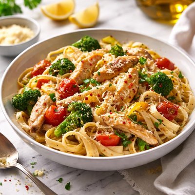 Image of Chicken Vegetable Fettuccine