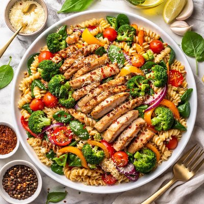 Image of Chicken Veggies and Pasta with a Twist