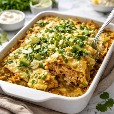 Image of Chicken Verde Enchilada Casserole