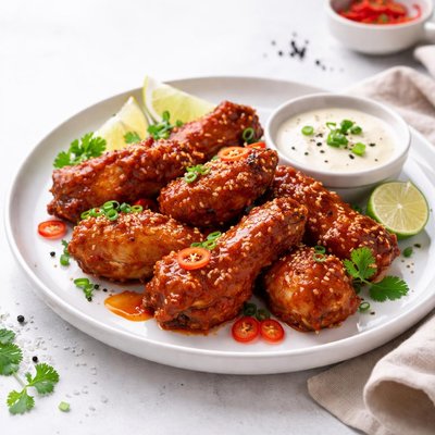 Image of Chicken Wings Coated Spicy Hot and So Good