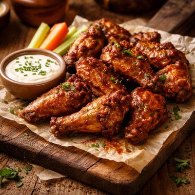 Image of Chicken Wings with Creamy Dipping Sauce