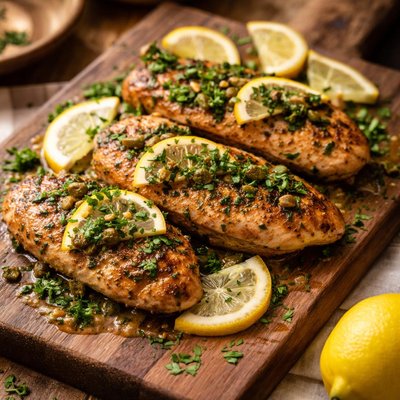 Image of Chicken with a Lemon Herb Sauce