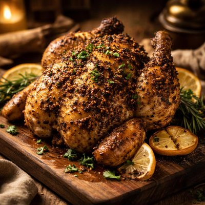 Image of Chicken with a Mustard Crust
