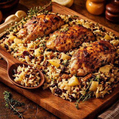 Image of Chicken with Apple Rice Pilaf
