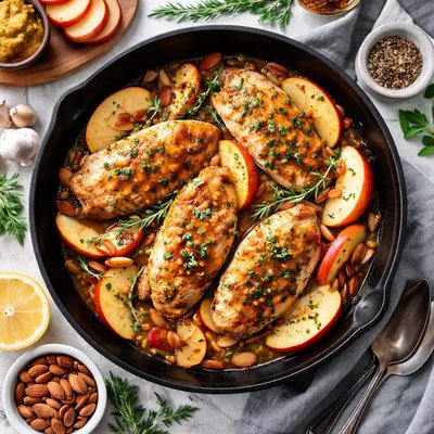 Image of Chicken with Apples and Almonds