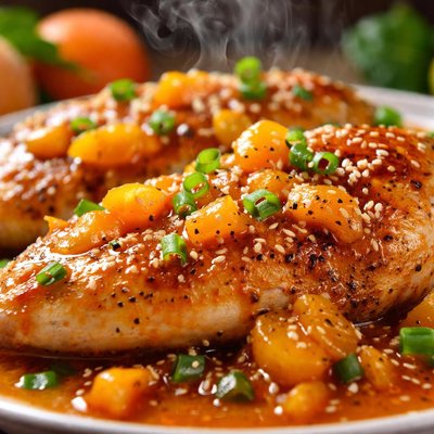 Image of Chicken with Apricot Ginger Sauce